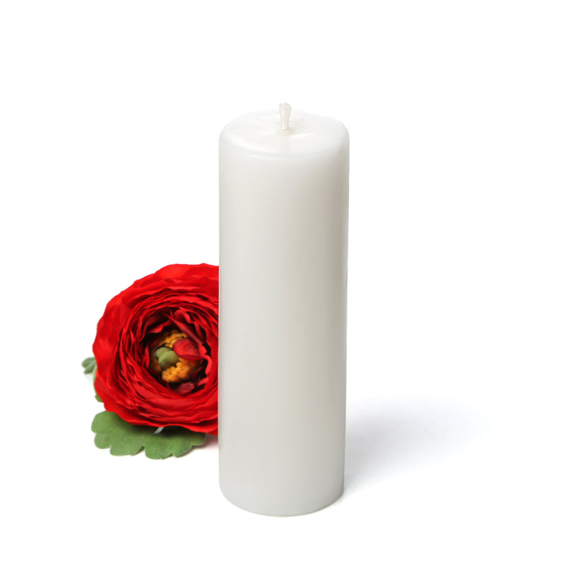Bougie parfumée pilier, Blanc, H 6 po x l 2 po x P 2 po, 1 bougie