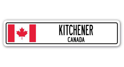 Plaque de rue en aluminium Kitchener, Canada