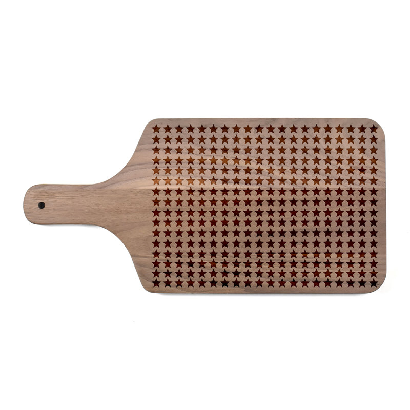 All Over Stars Cutting Board, Walnut Wood