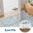 Washable Area Rug, Boho Floral Soft Rugs for Living Room, Non Slip Low Pile Carpet for Bedroom, Dining Room, Nursery, Hallway, Blue-756135863