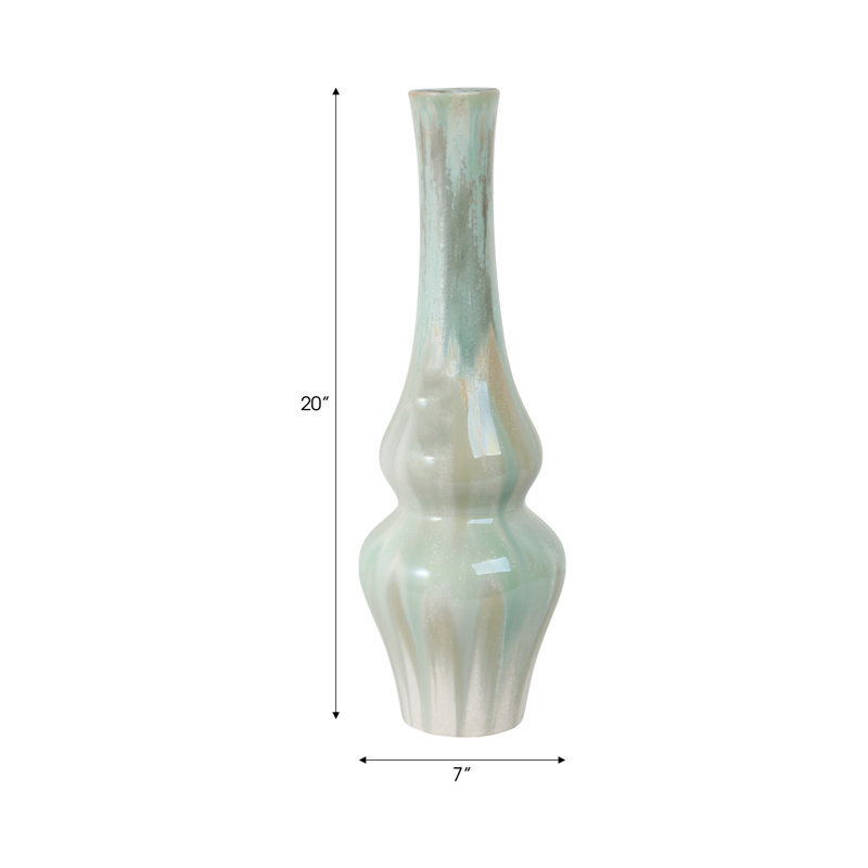 Handmade Stoneware Table Vase, Overall Height- 20"