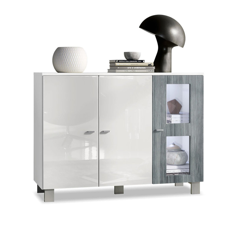 Mccombs 107cm Sideboard, Avola anthracite, With LED