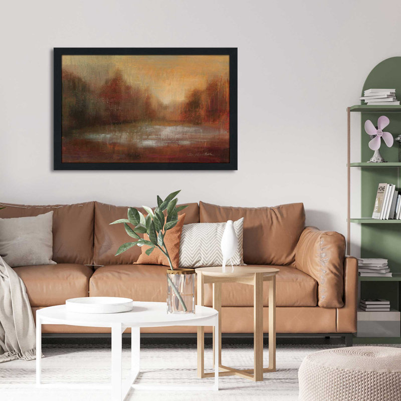 Pluie I - peinture, L 27,5 po x H 21,5 po, Cadre noir