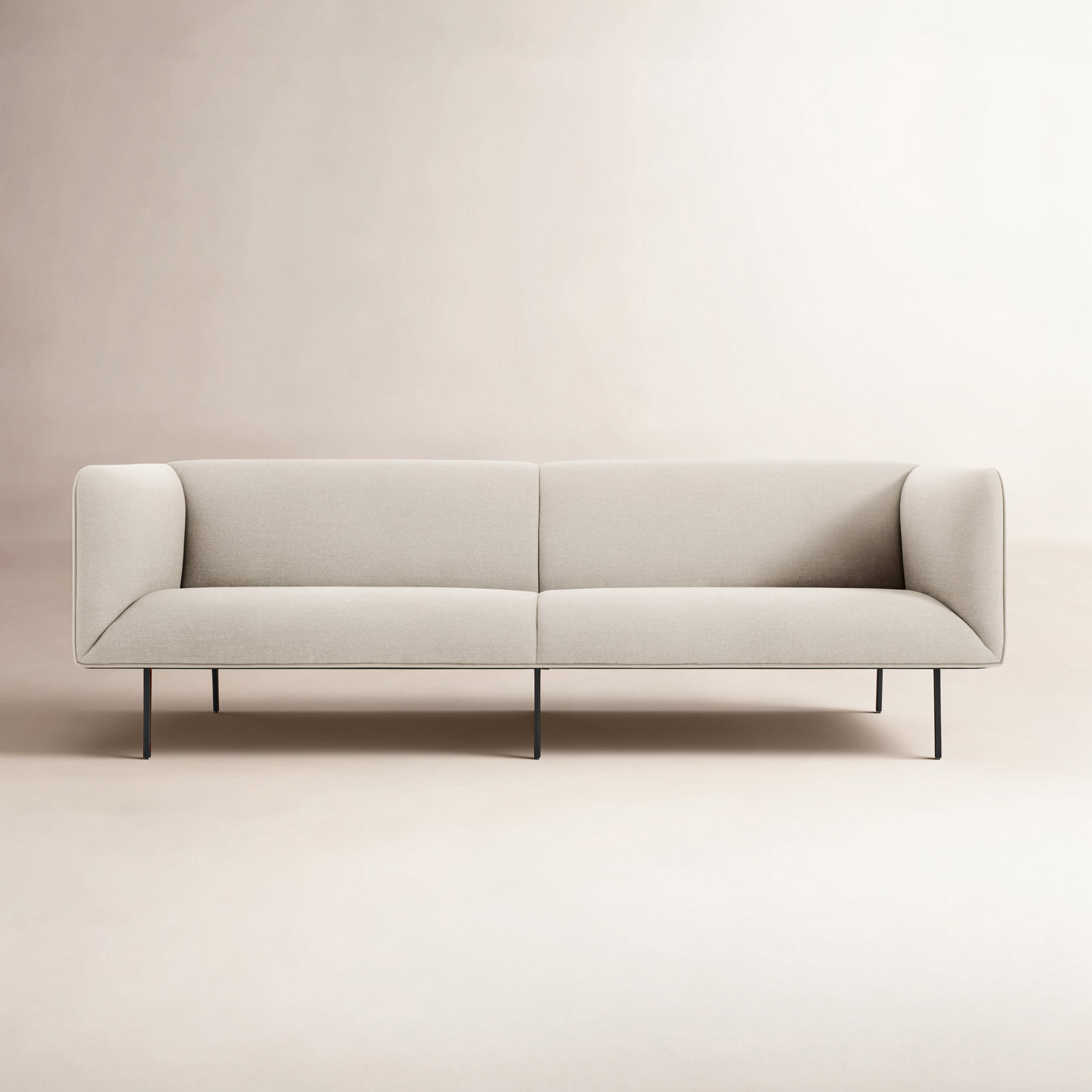Dandy Upholstered Sofa, 32" H x 96" W x 37" D, Oatmeal Polyester Blend