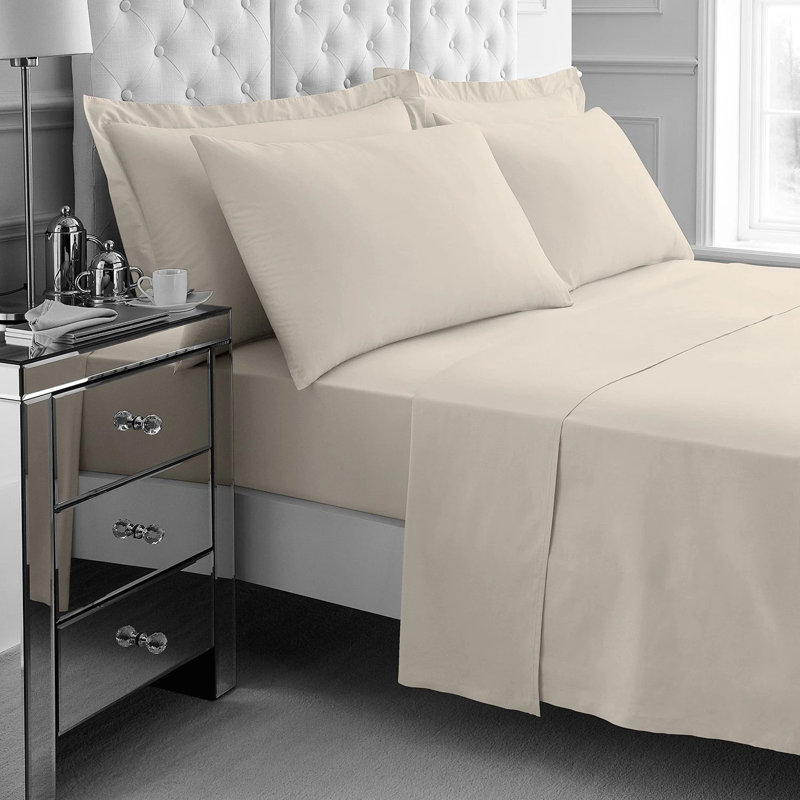 Standard Sheet Set, Cream, Double (4'6)