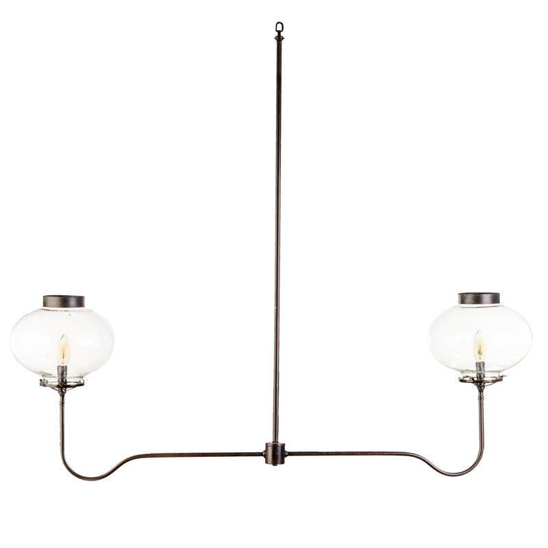 Lustre réplique à gaz 2 lumières