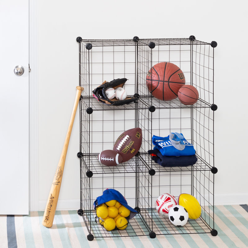 Modular 6-Cube Shelving Unit (43'' H X 29'' W X 14.5'' D), Black