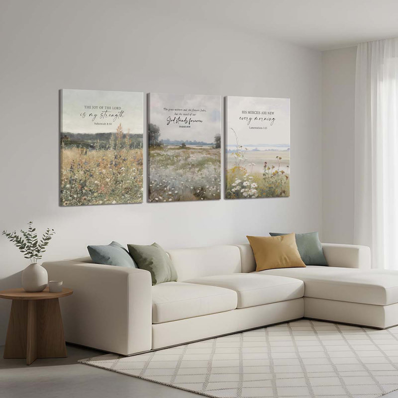 3 Piece Wrapped Canvas Print, 30 cm H x 40 cm W