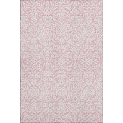 Premium Machine Washable Prisco Pink Rug