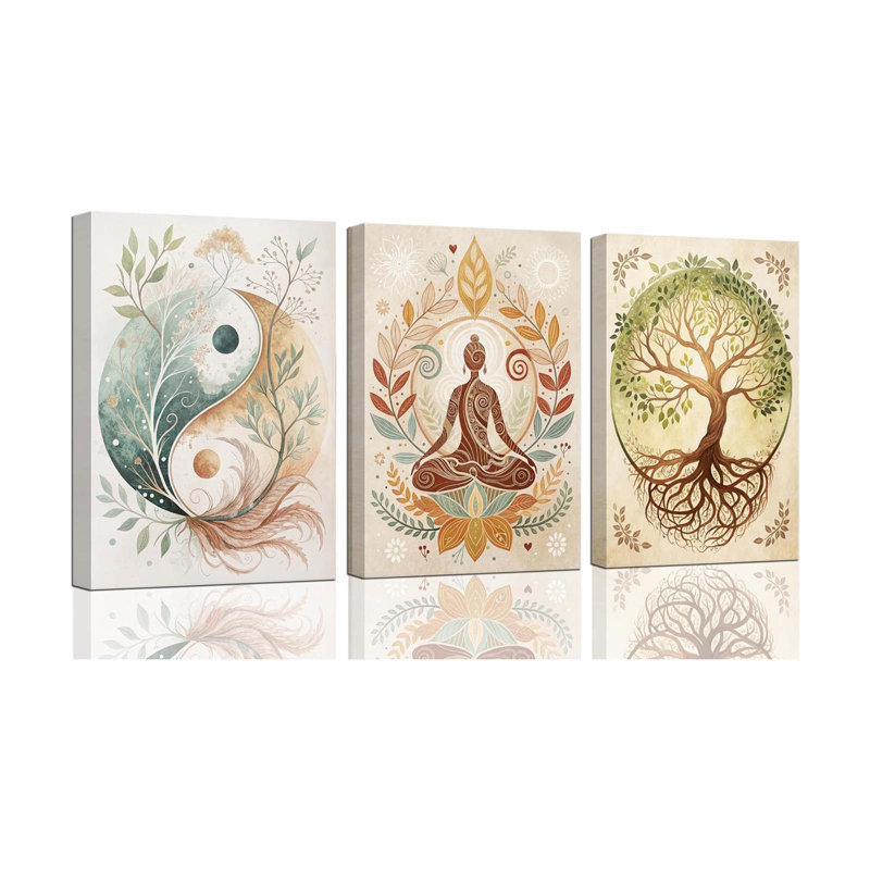 3 Piece Wrapped Canvas Print, 40 cm H x 30 cm W
