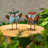 Metal Mini Owls Statue, 8"H, Set of 2