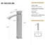 Robinet de lavabo pour salle de bain à poignée simple 11,21 po certifiée CUPC par deux (finition nickel brossé)