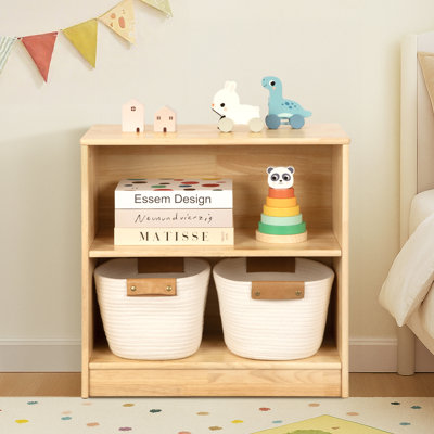 Rubber Wood 2-tier Montessori Shelf And Toy Storage, 23.6" L by Latitude Run