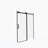 56-60"W X 72"H Frameless Sliding Shower Door,5/16" (8Mm) Thick SGCC Tempered Clear Glass,Double Side Easy Clean Coat, Matte Black Finished With Buffer-126318694