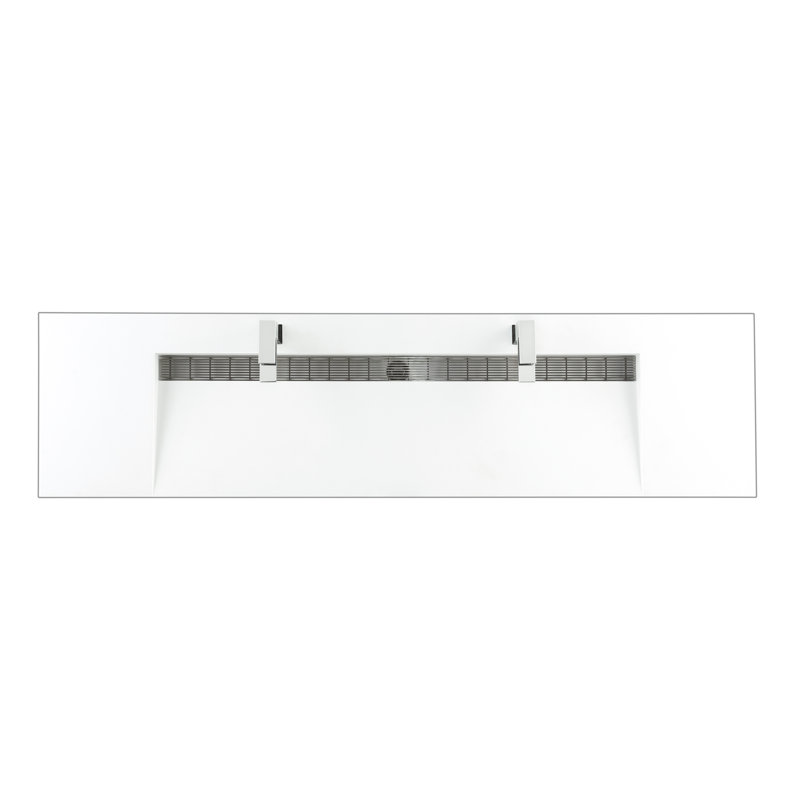 Columbia 72'' W Single Vanity, Radiant Gold, Latte Oak, Glossy White