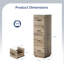 15 pouces en bois gaufré 4 tiroirs-1361166049
