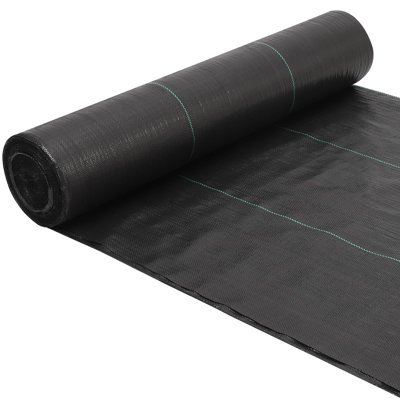 Heavy Duty Weed Control Membrane – 3.2 oz, 6 ft x 300 ft Landscape Fabric, Ideal for Patios, Gardens, Flower Beds & Ponds