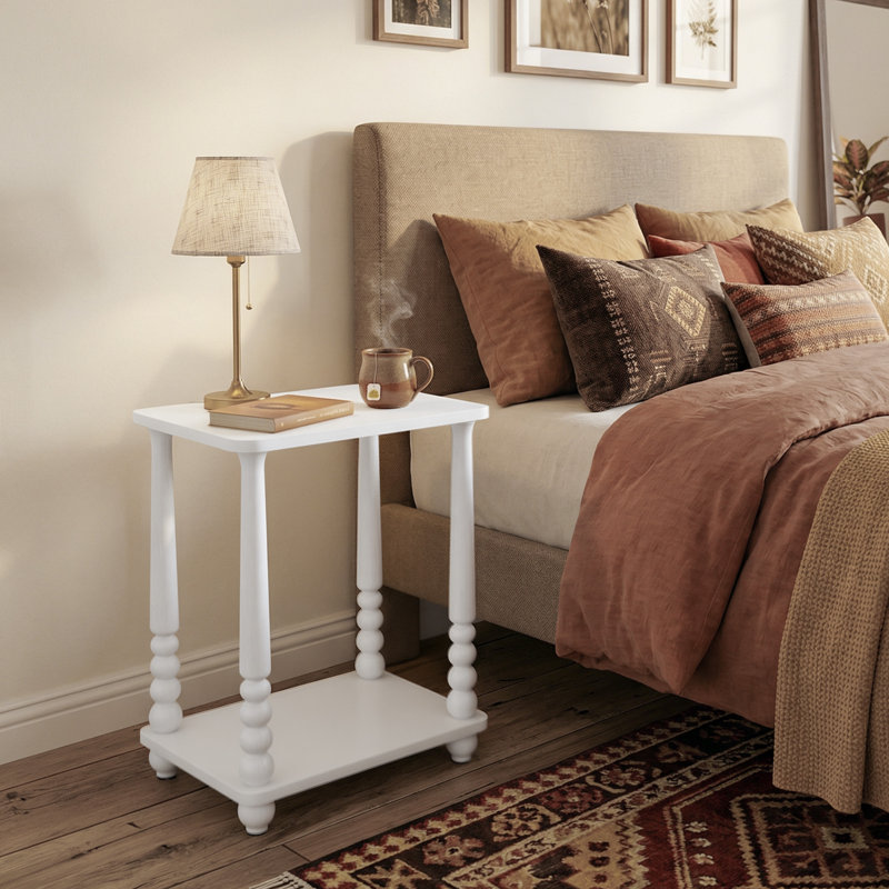 Table de bout rectangulaire, Blanc