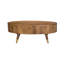 Table basse ovale en bois avec pieds en fer Mango