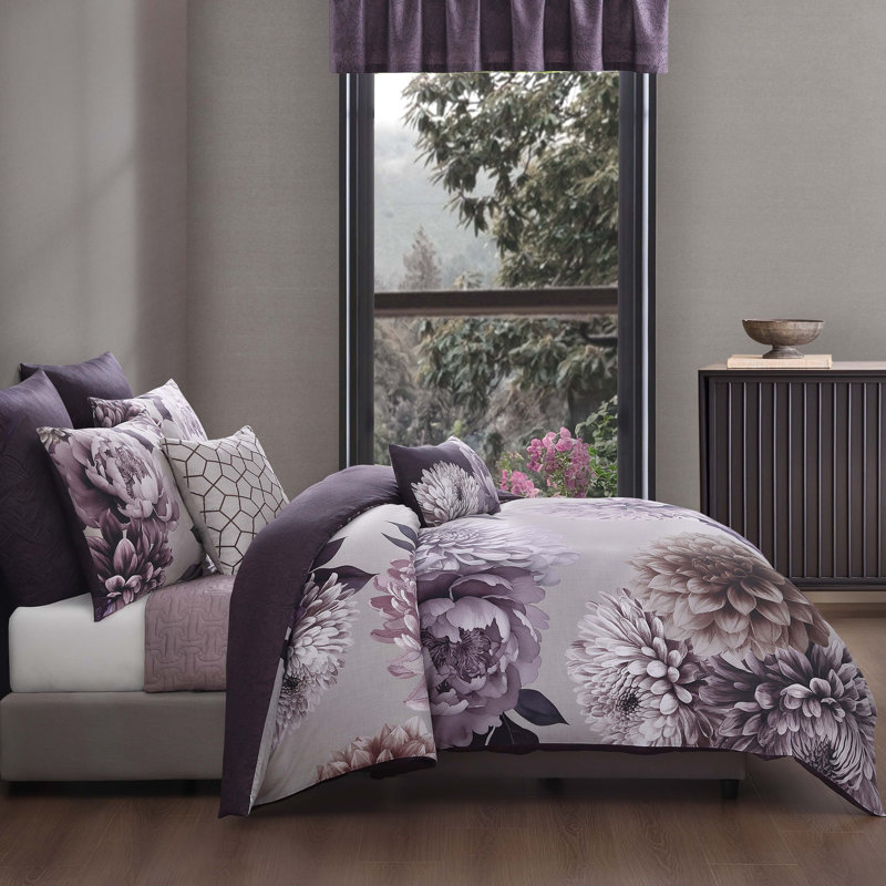 Ensemble d'édredon réversible 5 pièces Bebejan, Édredon grand + 2 taies décoratives standard + 2