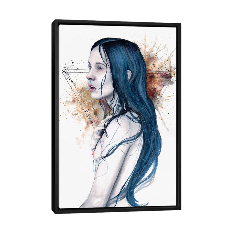 Reproduction d'art graphique sur toile, H 26 po x l 18 po x P 1,5 po, Toile avec cadre noir, Pas de tapis