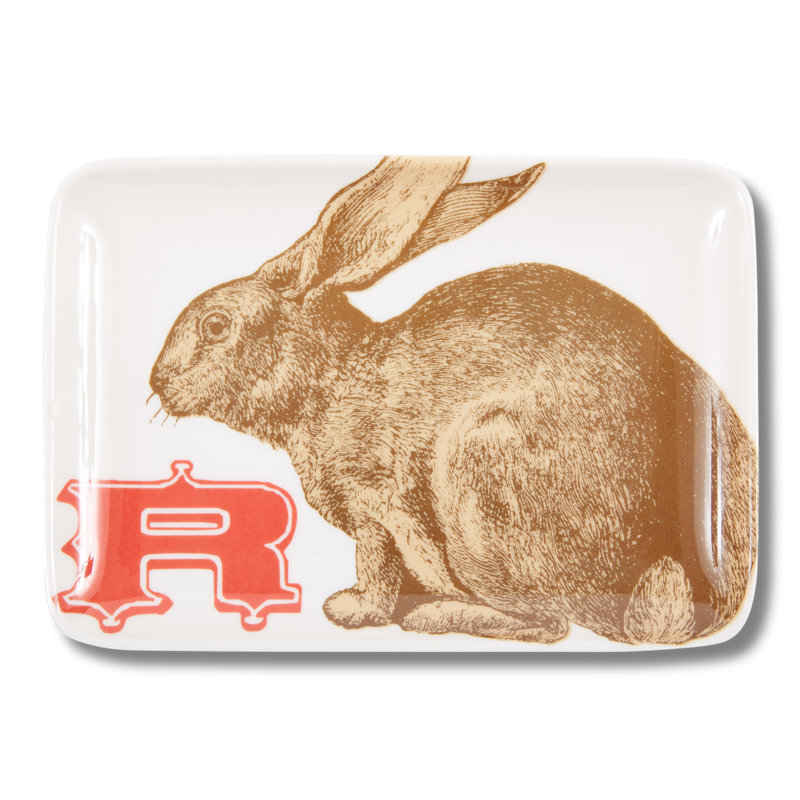 ALPHABET VALET TRAY RABBIT