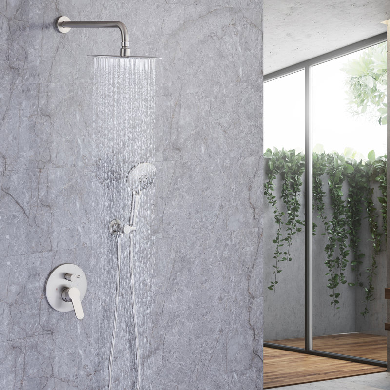 Robinet de douche à pression équilibrée avec valve brute Rainlex Rainlex, Nickel brossé