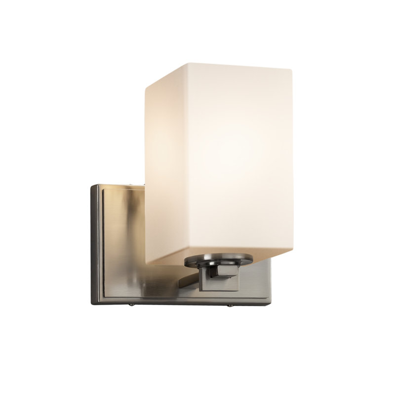 Appliquee à bras 1 lumière del Casson, Nickel brossé, Yes