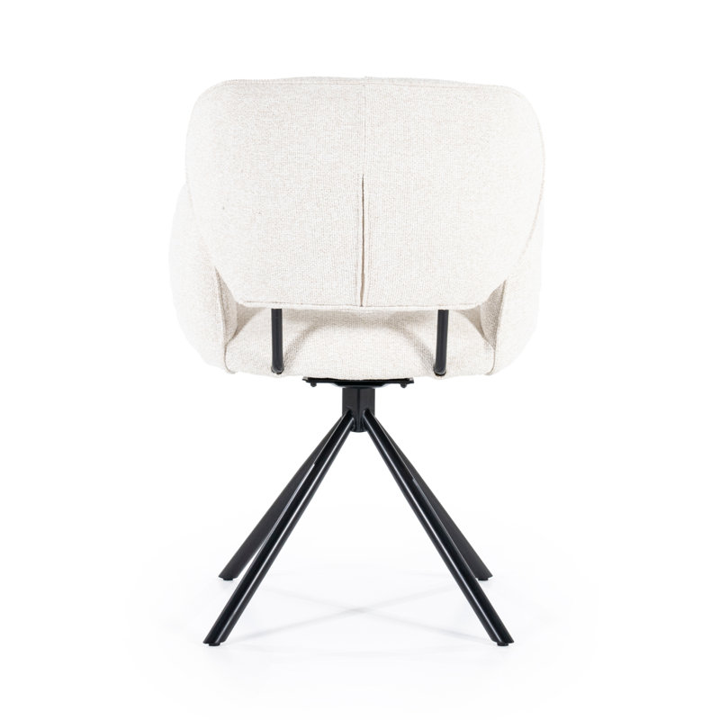 Upholstered Arm Chair, White