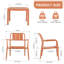 Ensemble 2 pièces de chaises à une place et de table basse en PP - Mobilier polyvalent d'intérieur / extérieur pour salon, balcon, plage (sans chaises d'assemblage, table à installation facile) - polypropylène, brun abricot-130063596