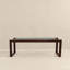 Banc en cuir brun clair Christina