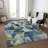 Machine Washable Indoor/Outdoor Xhevrie Navy Rug-380758534