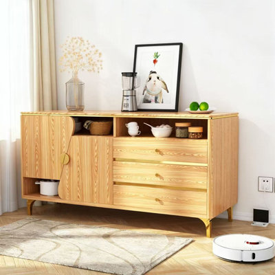 Nordic minimalist wall-mounted sideboard