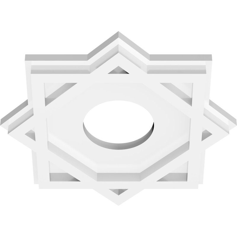 Médaillon de plafond contemporain en PVC de qualité architecturale Axel 10 po x P 3 po x P 5 1/2 po x P 1 po
