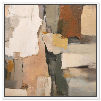 "Fissured Field II", reproduction d'art sur toile par Art Remedy, cadre blanc, 20 x 20
