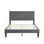 Base de lit plateforme tapissier avec tête de lit, support de lattes solide, aucun sommier requis, assemblage facile, confort moderne-1991692482-1991692487
