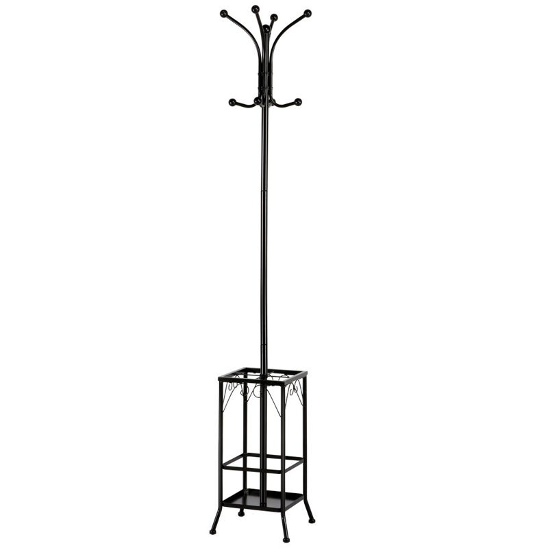 Iron Freestanding 4 - Hook Coat Rack
