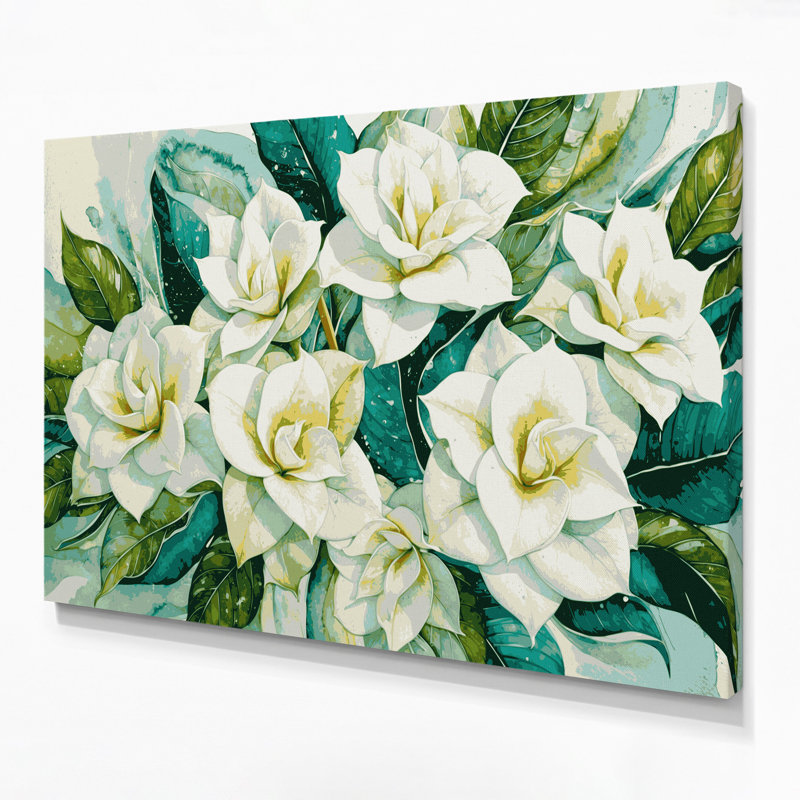 Hawaiian Tiare Brown Canvas Wall Art, 11" H x 14" W