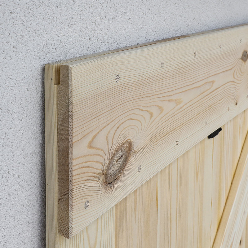 Russellton Solid Pine Sliding Door, Unfinished
