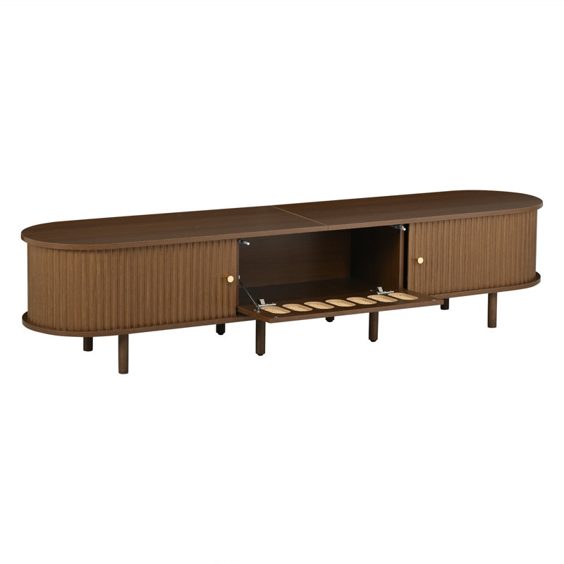 Unfinished TV Stand for TVs up to 78" with Fireplace Included