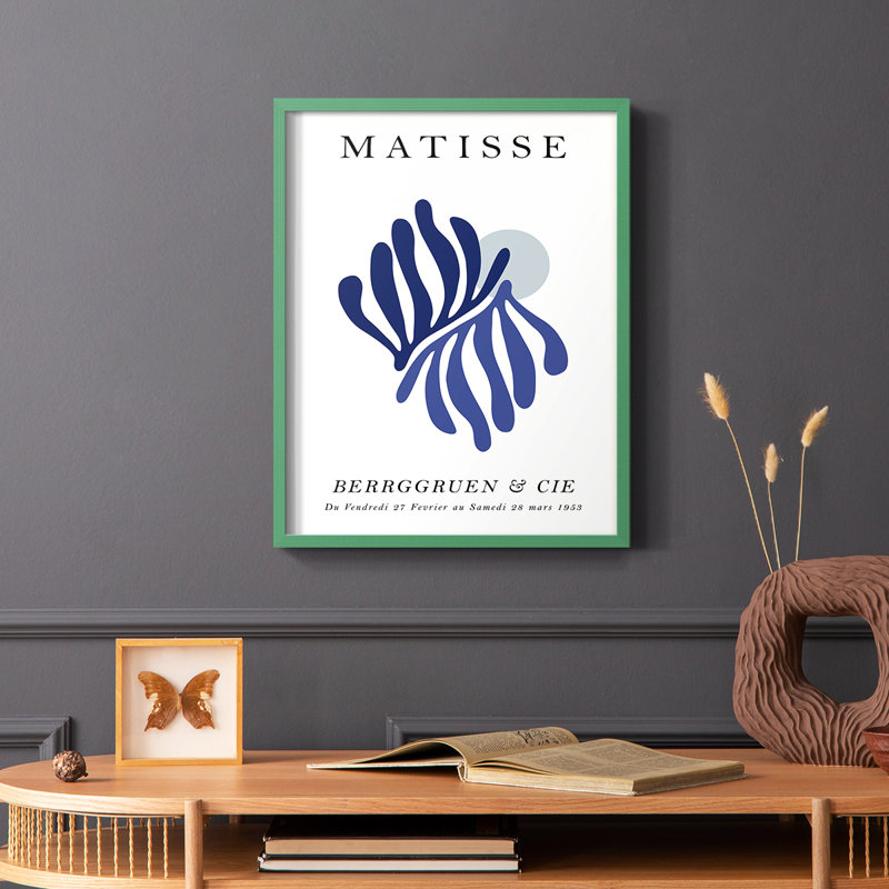 Matisse CCXCVI, reproduction encadrée - bois massif, H 10 po x l 8 po, Vert
