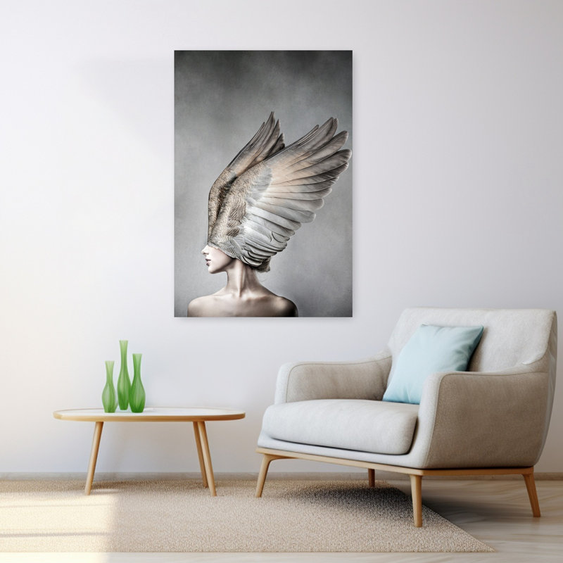 Thea, oiseau contemporain, art urbain, H 48 po x l 32 po