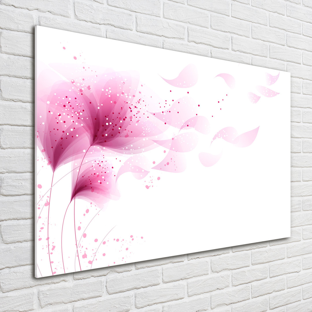 Glasbild Pink Flower