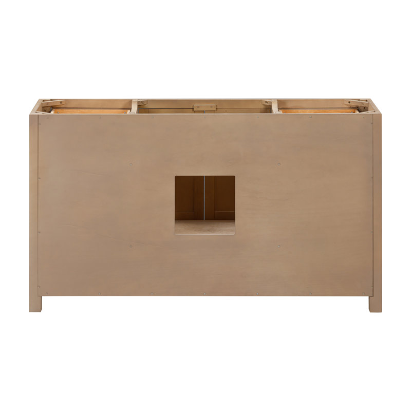 Modero 60" Single Vanity Base, Brushed Oak