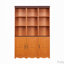 Armoire de rangement 3 en 1 avec portes de grange et tablettes réglables-1302330515
