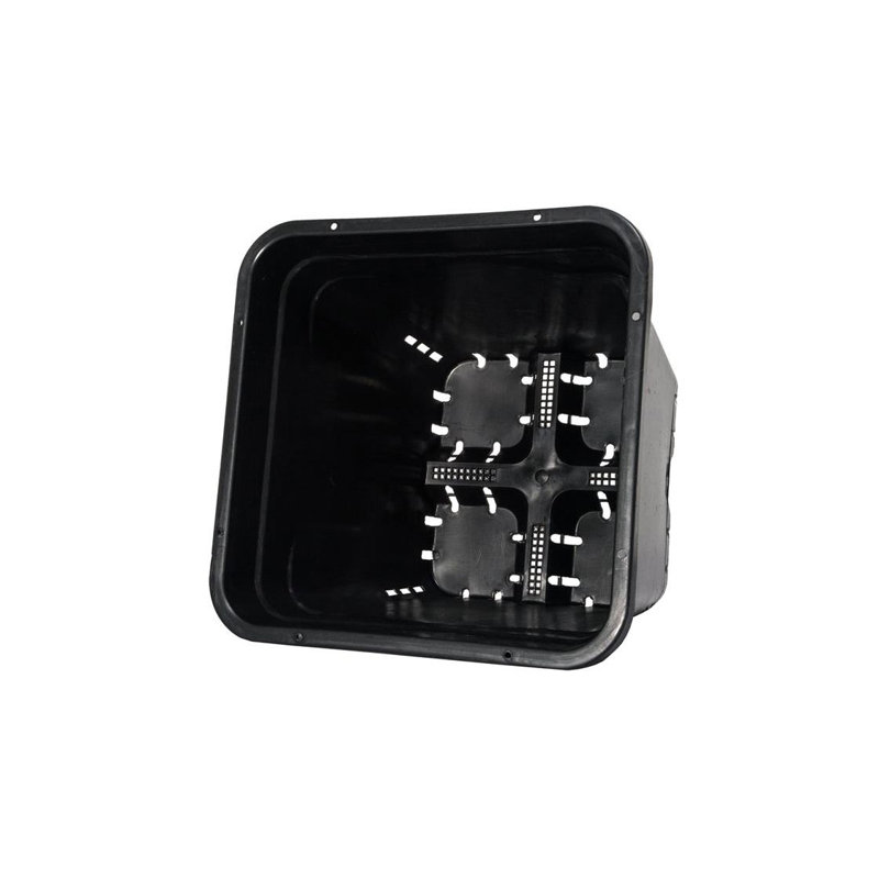Black 5-Gallon Hydroponic Grow Flow Expansion Kit with 6 Square Pots