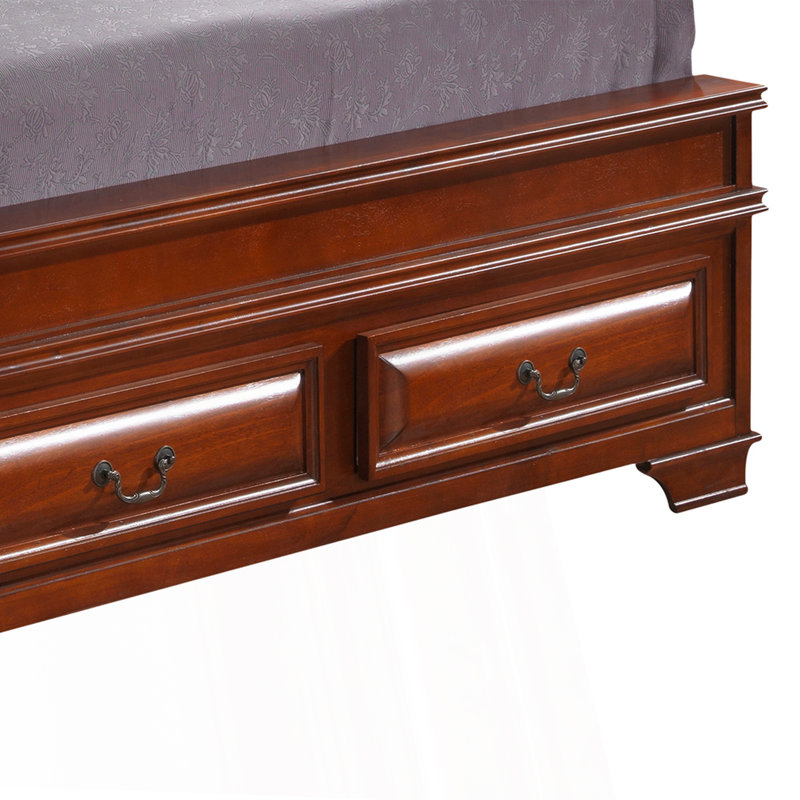 Elegant Transitional Storage Bed, Queen