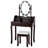 Makeup Dressing Table with Touch Switch Lighted Mirror and Cushioned Stool-1509768130