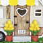 Exhart Solar Hand Painted Lemonade Camping Trailer Statue, 9.5 by 6 Inches