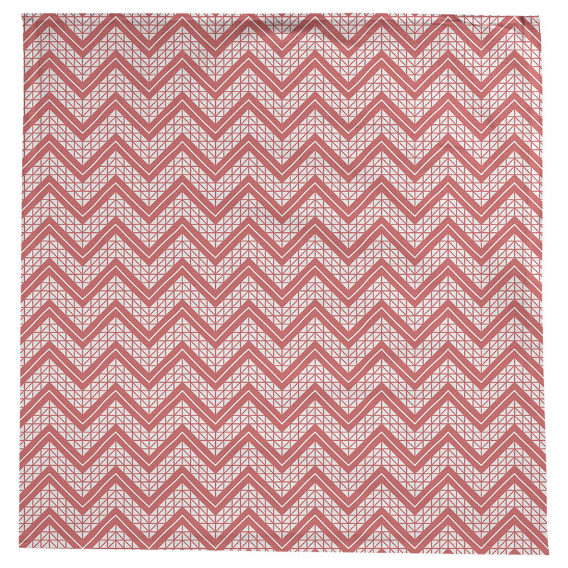 Nappe à chevrons à la main classic Stephenie, Rouge / Blanc